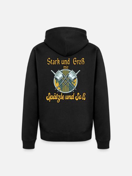Spätzle und Soß - Unisex Premium Bio Zip Hoodie - Schwarz