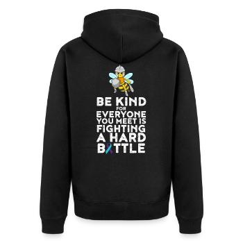 Be Child Suicide Prevention Gift - Unisex Premium Organic Zip Hoodie - black - Back - Nico (187cm)