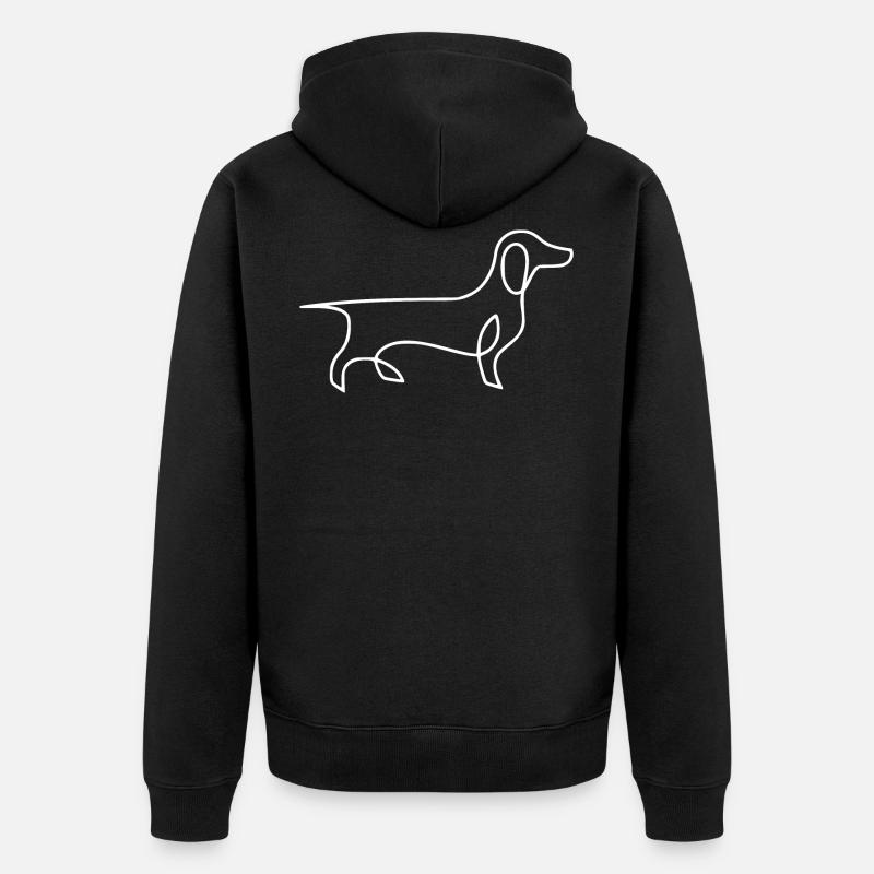 Le T-Shirt Teckel - Veste à capuche bio Premium Unisexe - noir