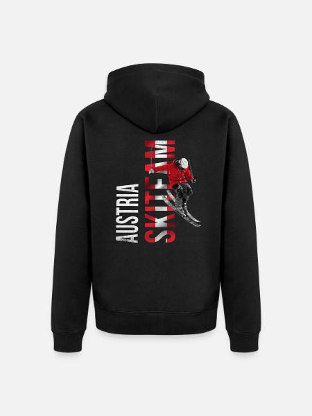 Austria Ski Team - Unisex Premium Organic Zip Hoodie - black