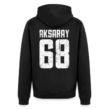 Aksaray 68 Turquie Turkiye Cadeau Vacances Turk TR - Veste à capuche bio Premium Unisexe - noir - Dos - Nico (187cm)