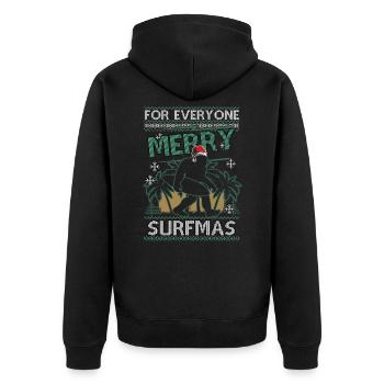 Surf Surfer Ugly Christmas Sweater Cadeau - Veste à capuche bio Premium Unisexe - noir - Dos - Nico (187cm)