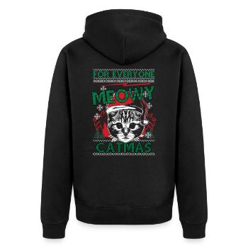 Chat Chat Chat Ugly Pull de Noël Cadeau - Veste à capuche bio Premium Unisexe - noir - Dos - Nico (187cm)