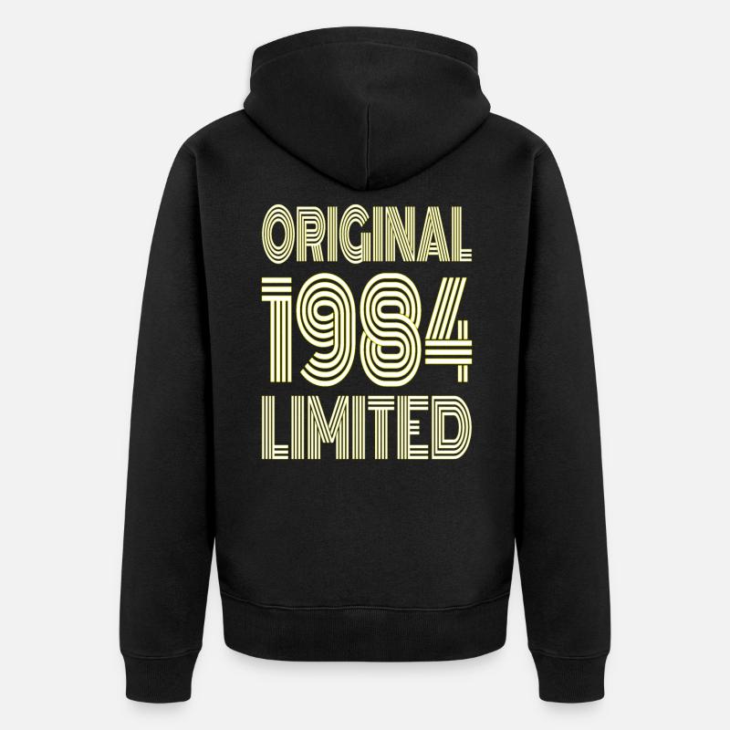Original 1984 Limitiert - Unisex Premium Bio Zip Hoodie - Schwarz