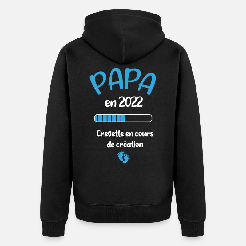 futur papa 2022 - Veste à capuche bio Premium Unisexe - noir