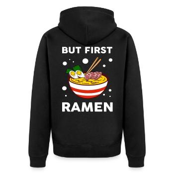 Anime Kawaii Ramen - Veste à capuche bio Premium Unisexe - noir - Dos - Nico (187cm)