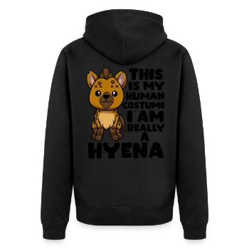 Hyène - Veste à capuche bio Premium Unisexe - noir - Dos - Nico (187cm)