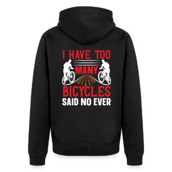 Cyclisme, cyclisme, cyclisme - Veste à capuche bio Premium Unisexe - noir - Dos - Nico (187cm)