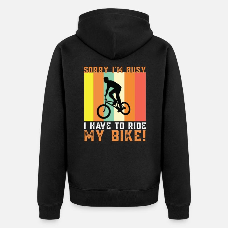 Cyclisme, cyclisme, cyclisme - Veste à capuche bio Premium Unisexe - noir