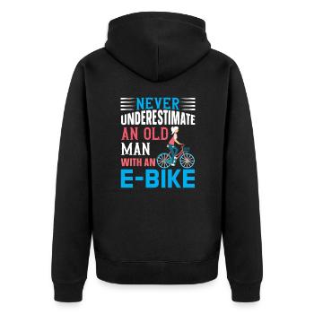 Cyclisme, cyclisme, cyclisme - Veste à capuche bio Premium Unisexe - noir - Dos - Nico (187cm)