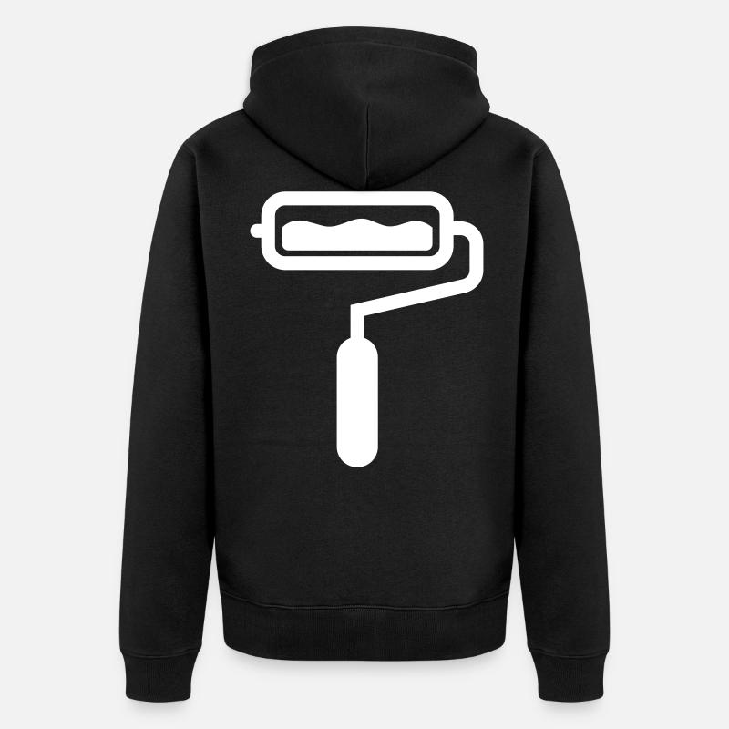 Maler Silhouette icon - Unisex Premium Bio Zip Hoodie - Schwarz