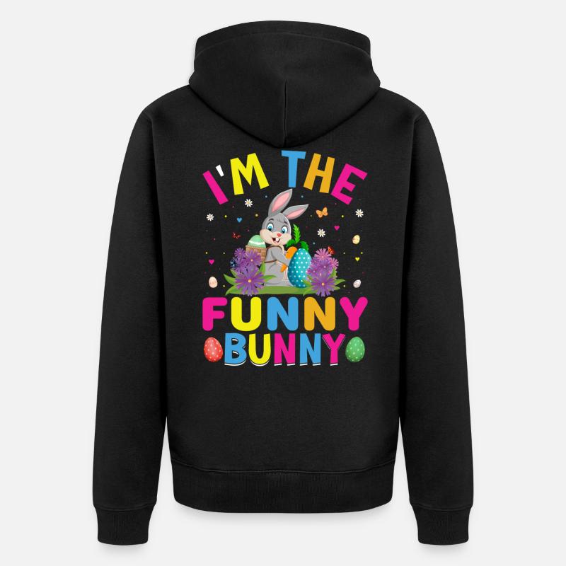 Easter Easter Easter Eggs - Unisex Premium Organic Zip Hoodie - black