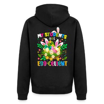 Lapin de Pâques Oeufs de Pâques - Veste à capuche bio Premium Unisexe - noir - Dos - Nico (187cm)