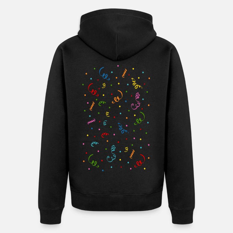 Serpentins confettis - Veste à capuche bio Premium Unisexe - noir
