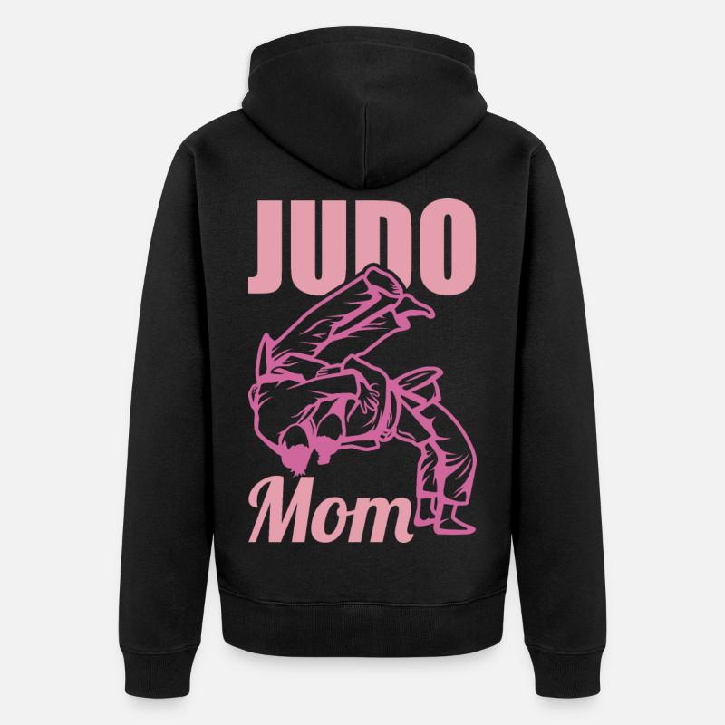 Mère de judo - Veste à capuche bio Premium Unisexe - noir