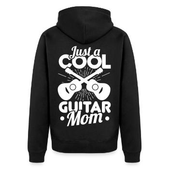 Juste une maman guitare cool - Veste à capuche bio Premium Unisexe - noir - Dos - Nico (187cm)