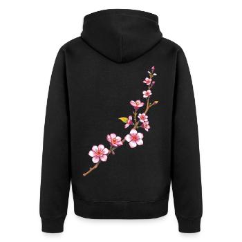 Fleur - Veste à capuche bio Premium Unisexe - noir - Dos - Nico (187cm)