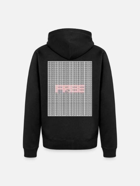 FREE PALESTINE TEXTE - Veste à capuche bio Premium Unisexe - noir
