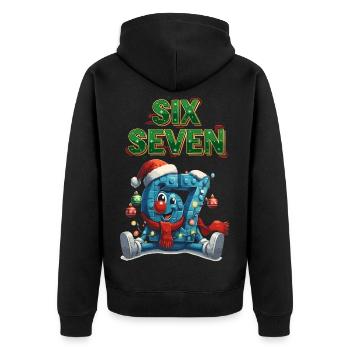 67 Six Seven Christmas 6 7 - Veste à capuche bio Premium Unisexe - noir - Dos - Nico (187cm)