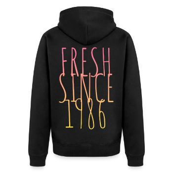 Frais depuis 1986 - Veste à capuche bio Premium Unisexe - noir - Dos - Nico (187cm)