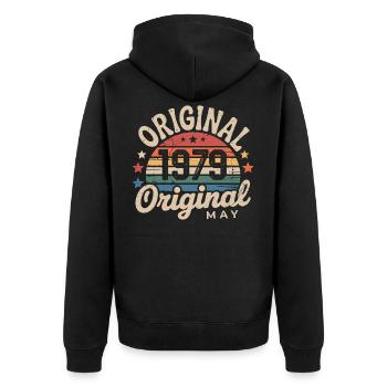 Mai 1979 : L'Original Mai 1979 - Édition Classique - Veste à capuche bio Premium Unisexe - noir - Dos - Nico (187cm)