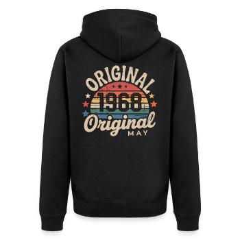 May 1968: The Original May 1968 - Classic Edition - Unisex Premium Organic Zip Hoodie - black - Back - Nico (187cm)