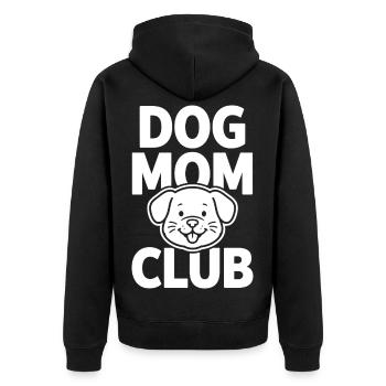 Club de mamans de chiens avec un chien mignon - Veste à capuche bio Premium Unisexe - noir - Dos - Nico (187cm)