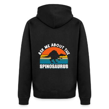 Spinosaurus Dinos Dinosaure Dino Cadeau - Veste à capuche bio Premium Unisexe - noir - Dos - Nico (187cm)