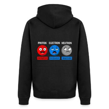 Chemistry - Unisex Premium Organic Zip Hoodie - black - Back - Nico (187cm)