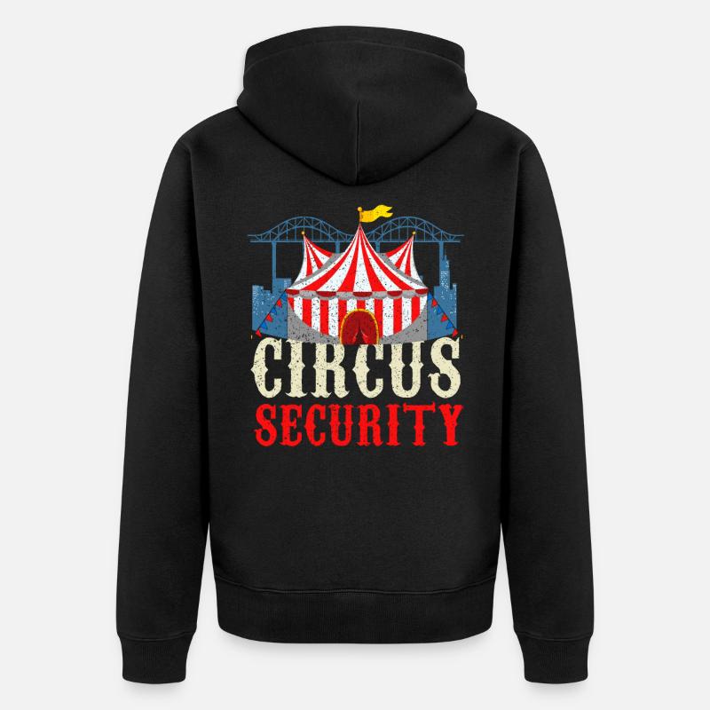 Zirkus - Unisex Premium Bio Zip Hoodie - Schwarz