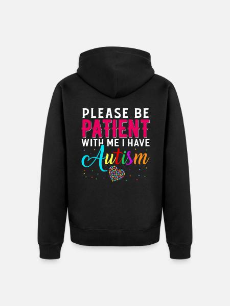 Autistic Autism Autistic Autistic Gift - Unisex Premium Organic Zip Hoodie - black
