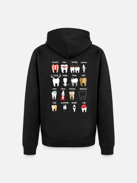 Zahnarzt - Unisex Premium Bio Zip Hoodie - Schwarz