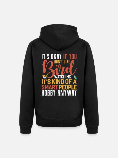 Birdwatchers - Unisex Premium Organic Zip Hoodie - black