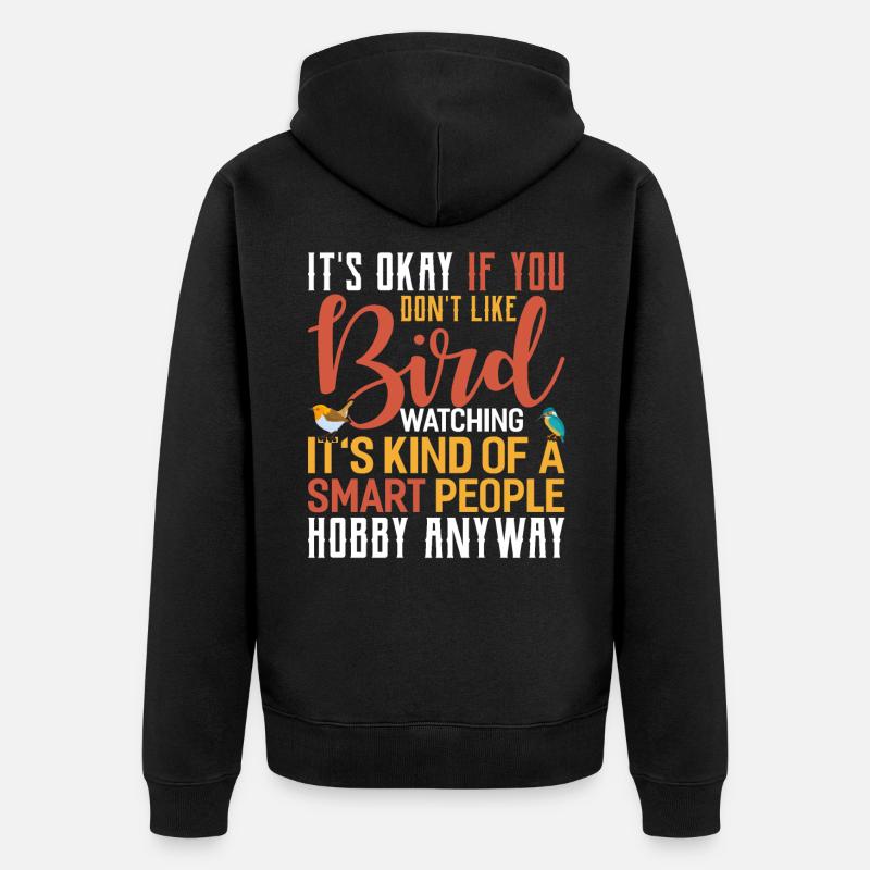 Vogelbeobachter - Unisex Premium Bio Zip Hoodie - Schwarz