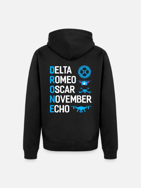 Dji Drone Drone Pilot Gift - Unisex Premium Organic Zip Hoodie - black