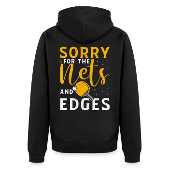 Ping Pong Table Tennis - Unisex Premium Organic Zip Hoodie - black - Back - Nico (187cm)