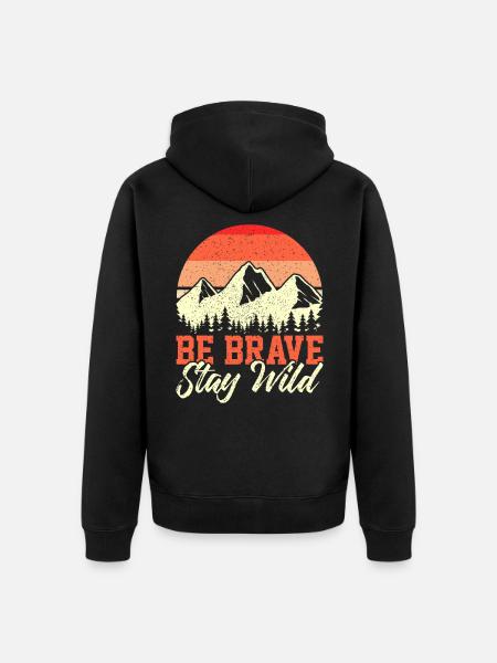 Outdoor - Unisex Premium Organic Zip Hoodie - black