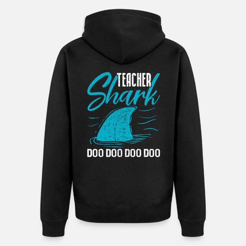 Requin - Veste à capuche bio Premium Unisexe - noir