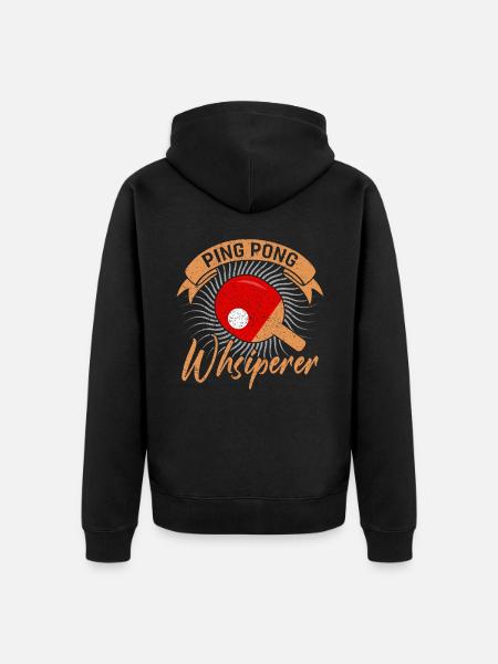 Ping Pong Table Tennis - Unisex Premium Organic Zip Hoodie - black