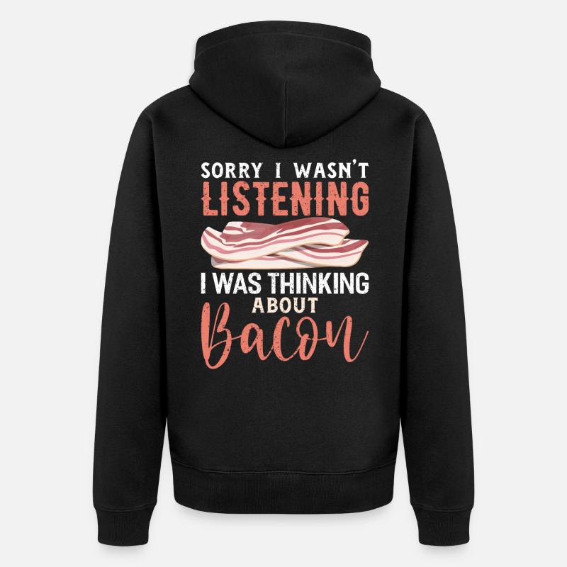 Bacon - Unisex Premium Bio Zip Hoodie - Schwarz