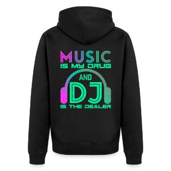 DISC-JOCKEY - Veste à capuche bio Premium Unisexe - noir - Dos - Nico (187cm)