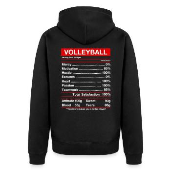 Volleyball Volleyball Beach Volleyball Cadeau - Veste à capuche bio Premium Unisexe - noir - Dos - Nico (187cm)