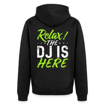 DJ Music Techno Dance Party Cadeau - Veste à capuche bio Premium Unisexe - noir - Dos - Nico (187cm)