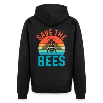 Beekeeper Beekeeping Bees Honey Bee Honey Gift - Unisex Premium Organic Zip Hoodie - black - Back - Nico (187cm)