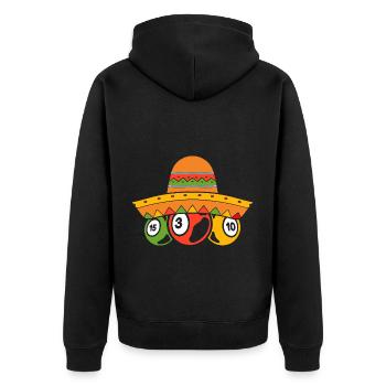 Bingo Game BAlls Bingo - Unisex Premium Organic Zip Hoodie - black - Back - Nico (187cm)