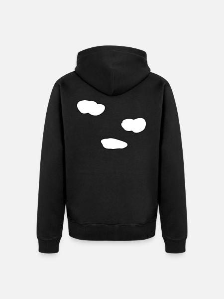 clouds sky - Unisex Premium Organic Zip Hoodie - black