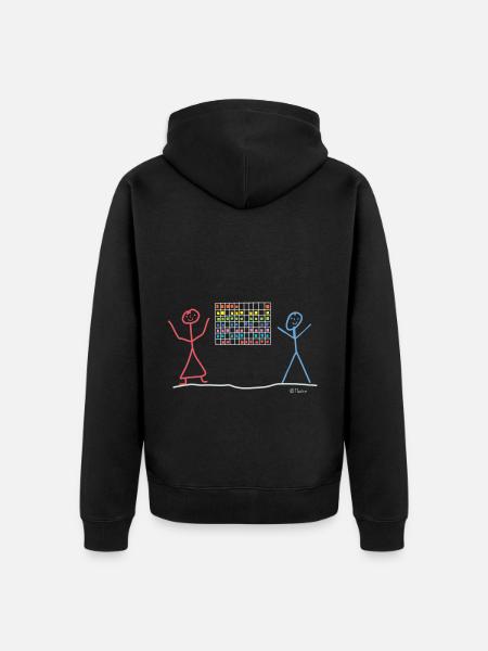 Agiles Projektmanagement Strichmännchen, Arbeit - Unisex Premium Bio Zip Hoodie - Schwarz