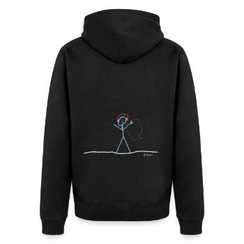 Écoutez des chiffres de musique, écouteurs passe-temps - Veste à capuche bio Premium Unisexe - noir - Dos - Nico (187cm)