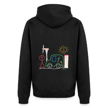 Voiture électrique Electricité Bâtons, régénérant - Veste à capuche bio Premium Unisexe - noir - Dos - Nico (187cm)