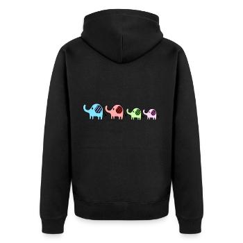 Elephant Family 2 Enfants Garçons Filles Cadeau - Veste à capuche bio Premium Unisexe - noir - Dos - Nico (187cm)